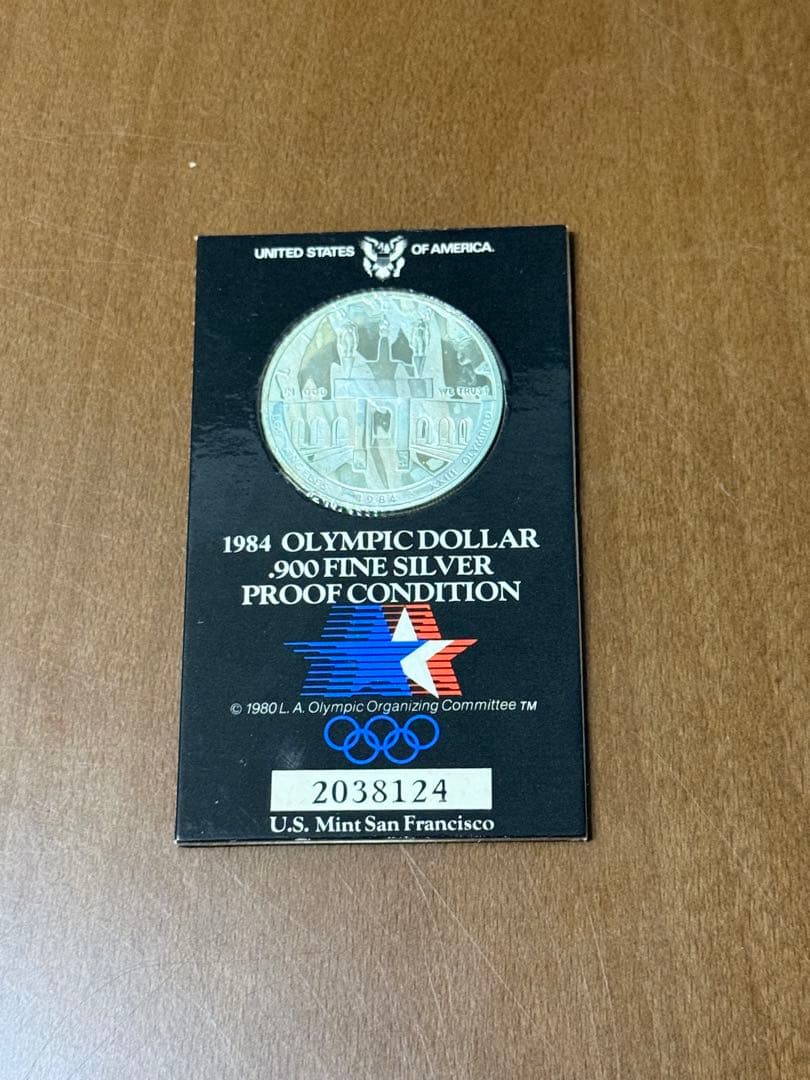 1984銀貨　銀製　　メダル　発行記念　公式記念　貨幣　銀杯　五輪