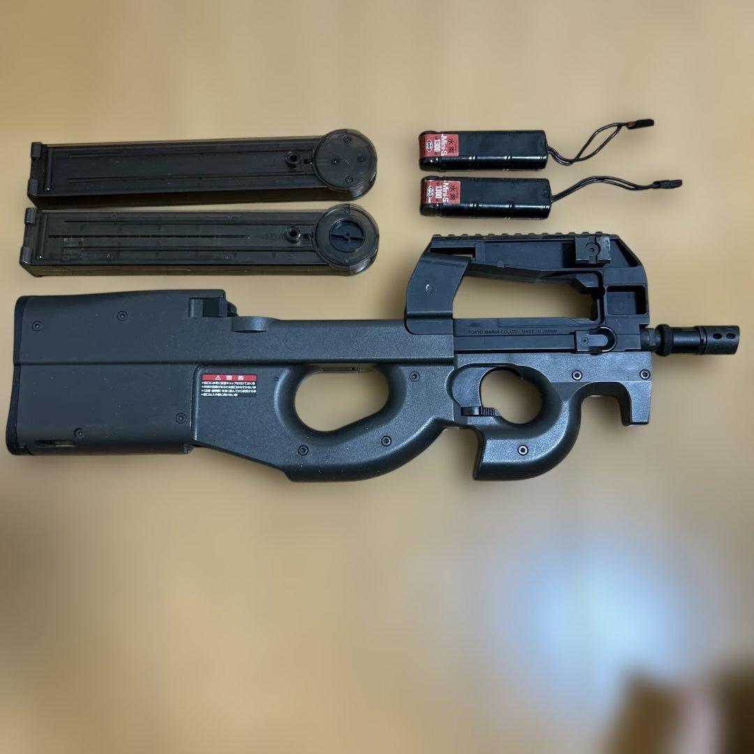 (動作未確認)東京マルイ P90 電動ガン マガジン2本付き