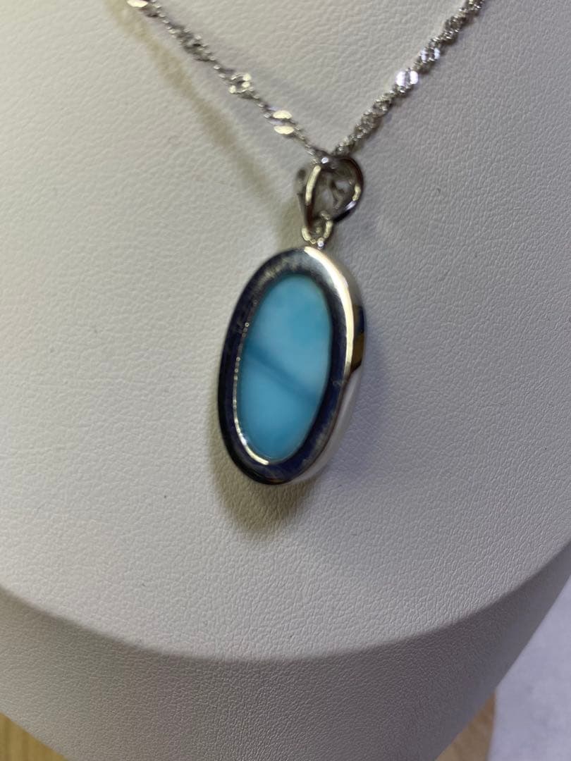 ラリマー　高品質　s925シルバー ペンダントトップ　ドミニカ共和国産