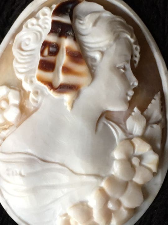 シェル三層カメオSOL チロ・ソルヴィーノ作ルース