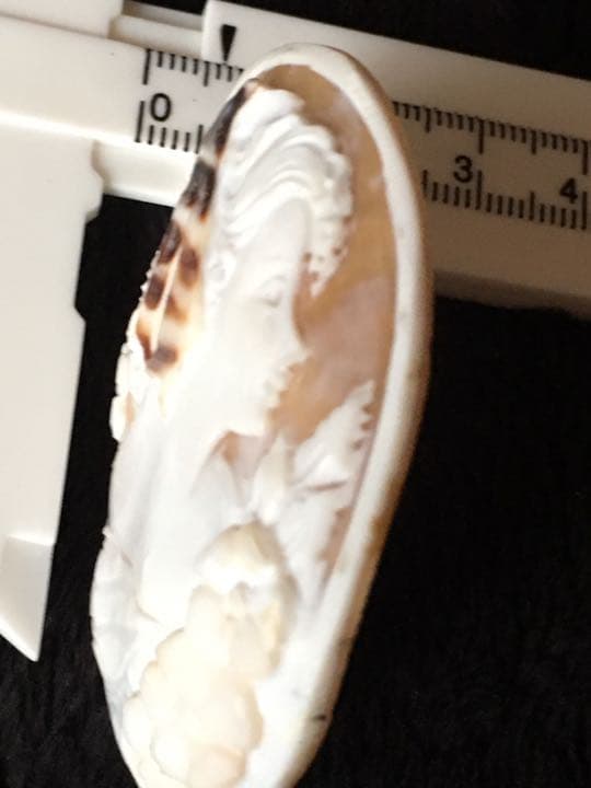 シェル三層カメオSOL チロ・ソルヴィーノ作ルース