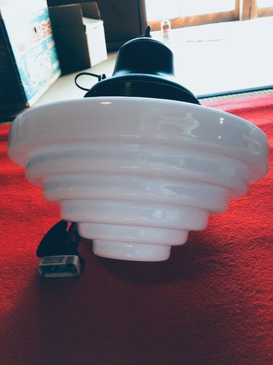 アンティーク レトロ 照明 ライト 昭和大正モダン的アール・デコ調乳白色照明