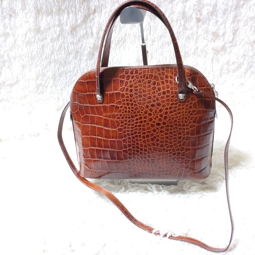 ジャンニ・ヴェルサーチ 型押 バンド、ショルダーバッグ 斜掛け