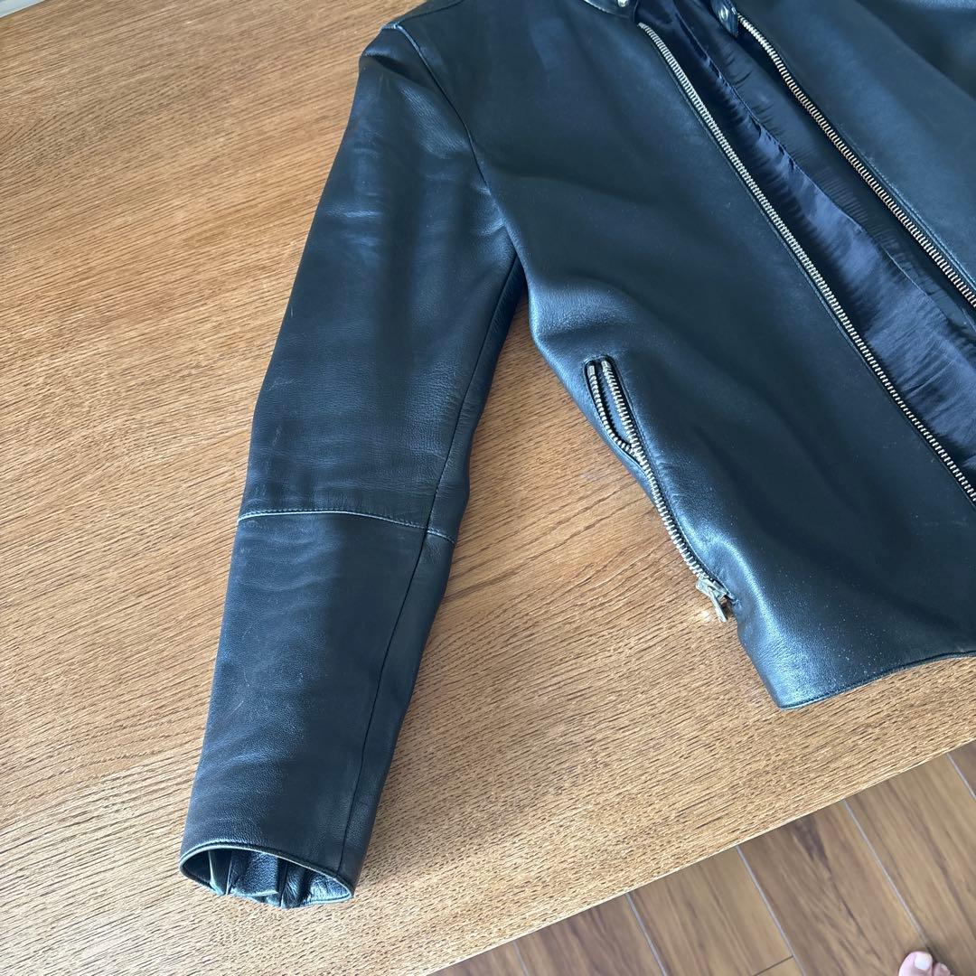 め*✨様 ブラックレザー シングルライダースジャケット
