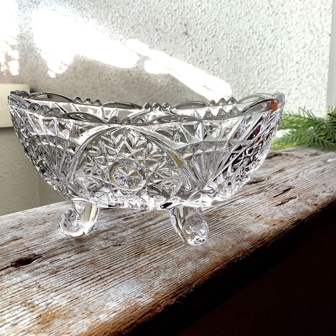 Anna Hutte/アンナヒュッテ　クリスタルコンポート　ヴィンテージ