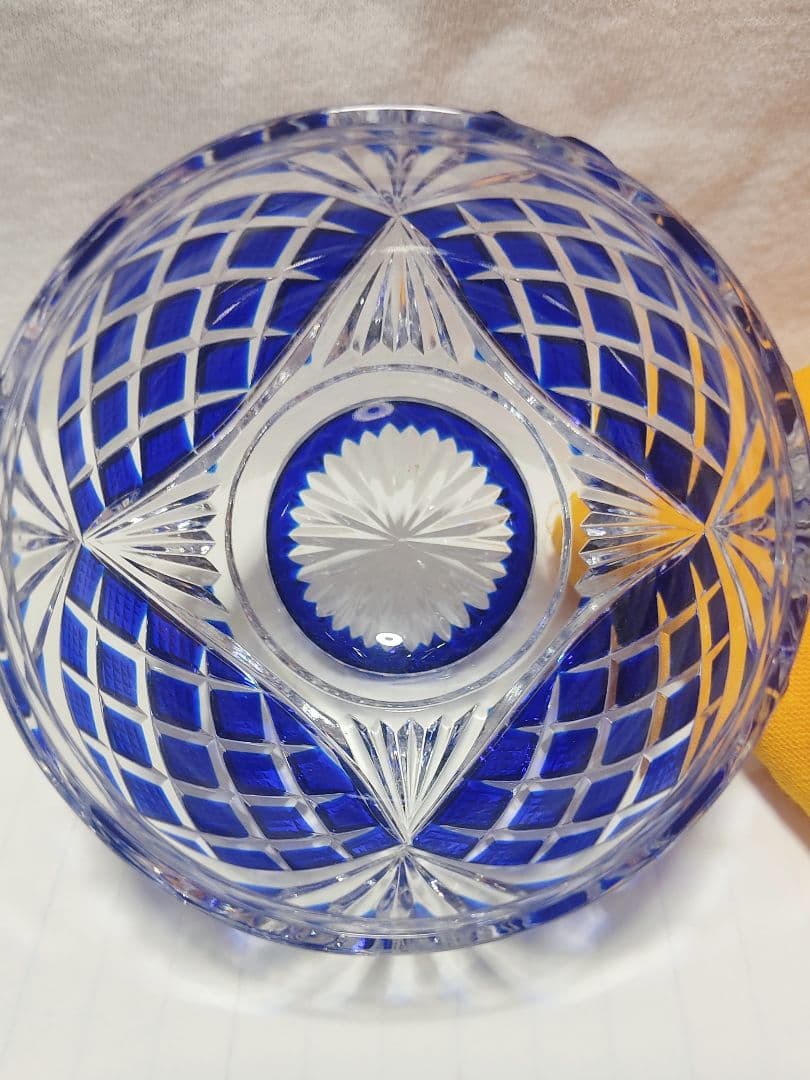 美品☆薩摩切子 小付鉢 （切子 江戸切子 薩摩切子）