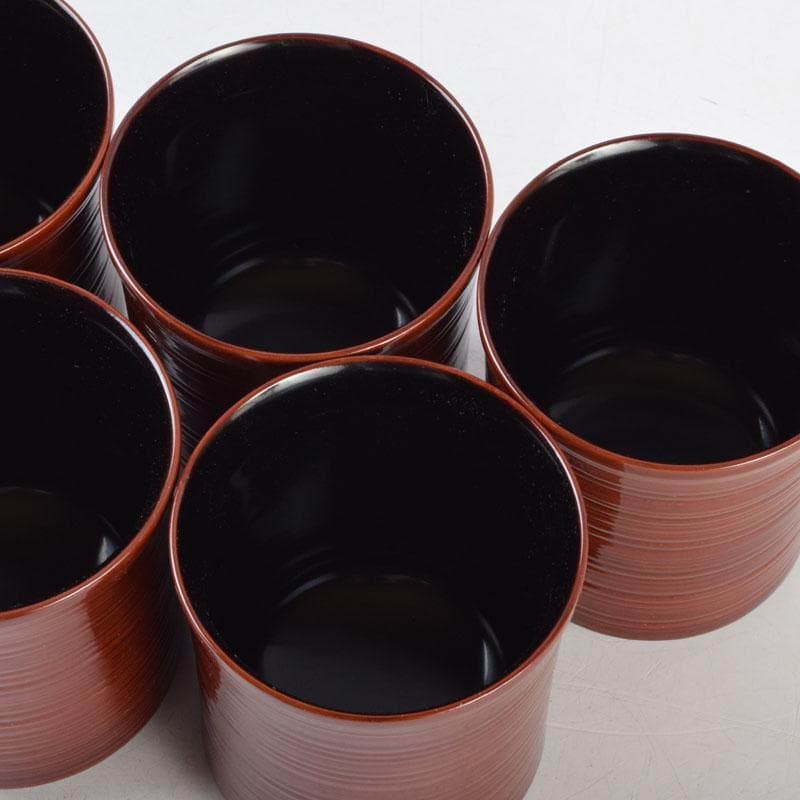 ジャンジャンブル 　慶峯造　南天蒔絵　御箸洗　五客　共箱　C　8791