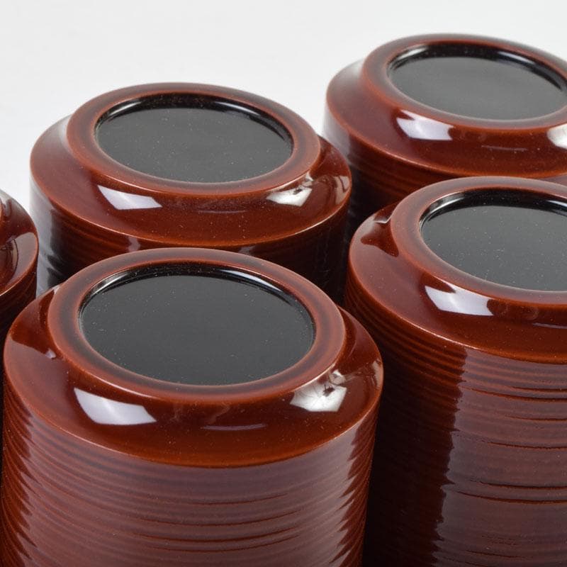 ジャンジャンブル 　慶峯造　南天蒔絵　御箸洗　五客　共箱　C　8791