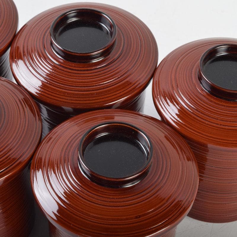 ジャンジャンブル 　慶峯造　南天蒔絵　御箸洗　五客　共箱　C　8791