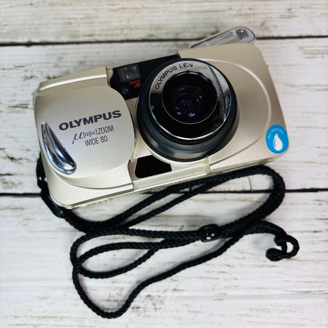 【動作良好】OLYMPUSフィルムカメラ μ[mju] ZOOM WIDE 80