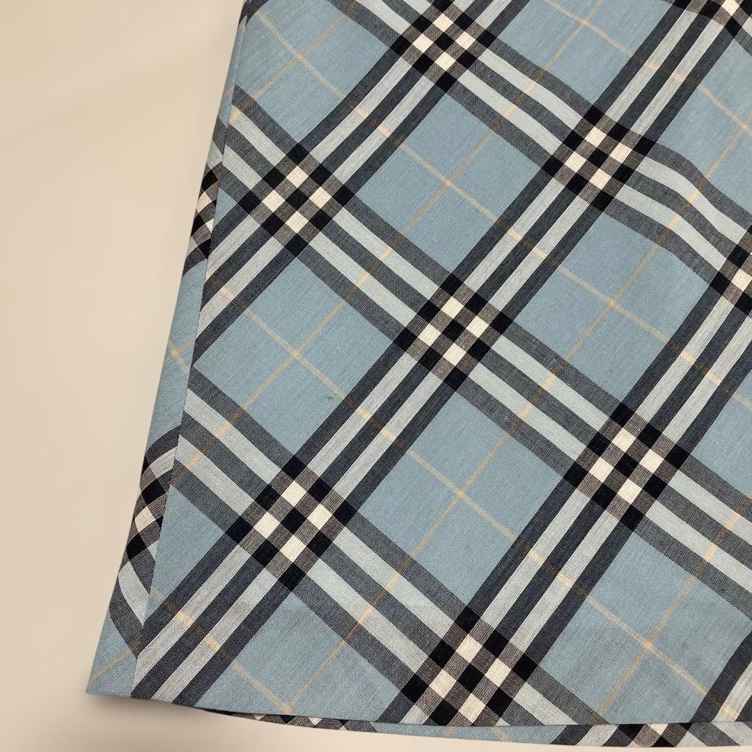 美品✨BURBERRY BLUE LABEL チェックスカート　ロゴ入りベルト