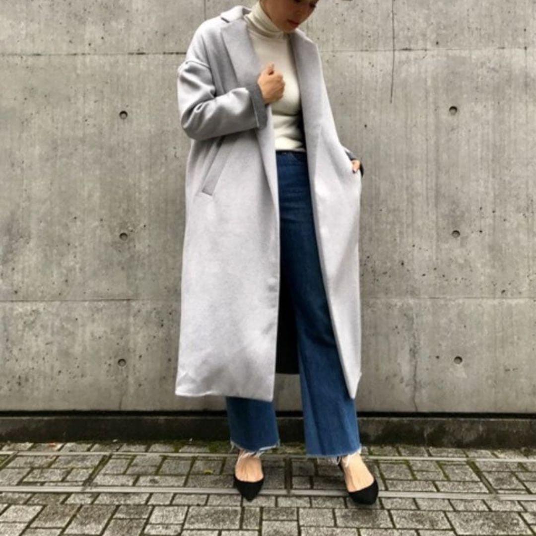 Dia grande様✨エンフォルド チェスターコート バイカラー ライトグレー