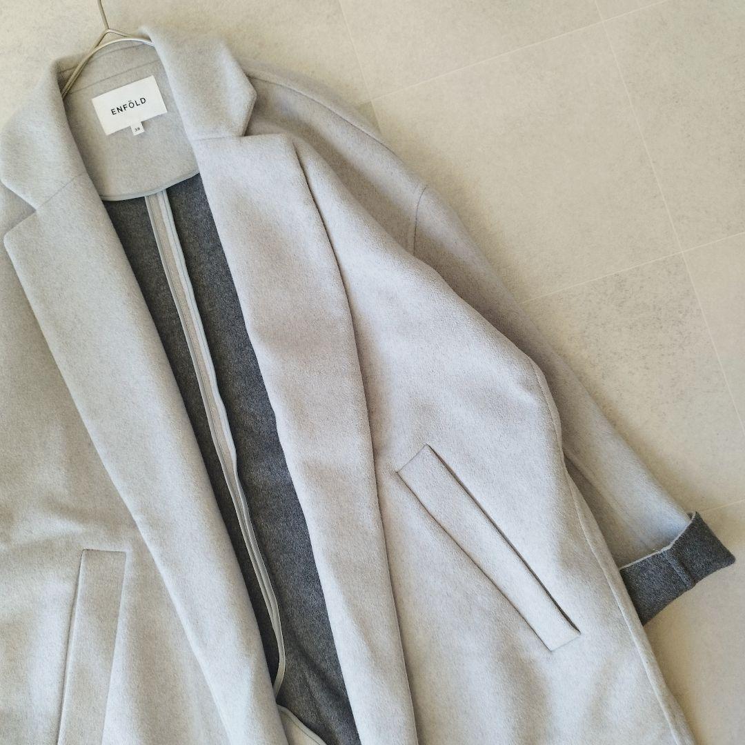 Dia grande様✨エンフォルド チェスターコート バイカラー ライトグレー