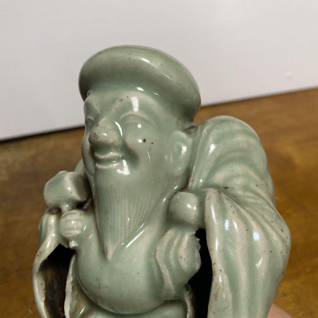 古伊万里青磁大黒天ふせ香炉