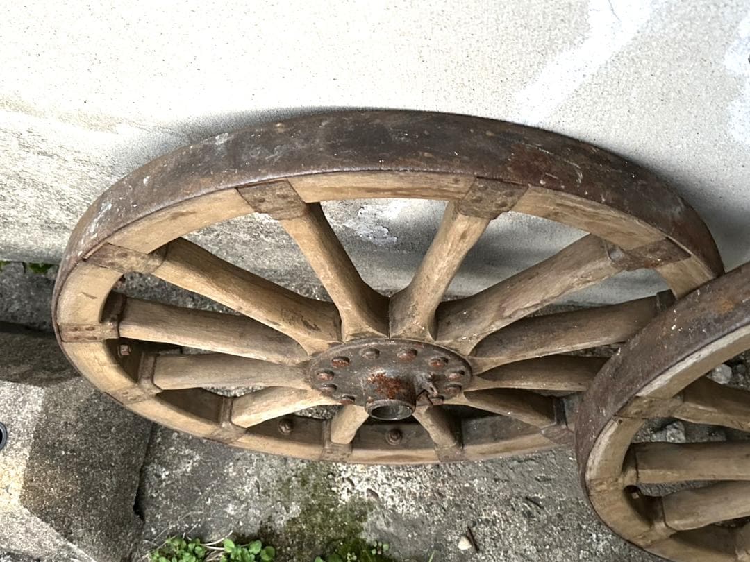 レア品 旧家 蔵出し 野戦砲 車輪 直径-約70cm 旧日本軍 大砲 骨董