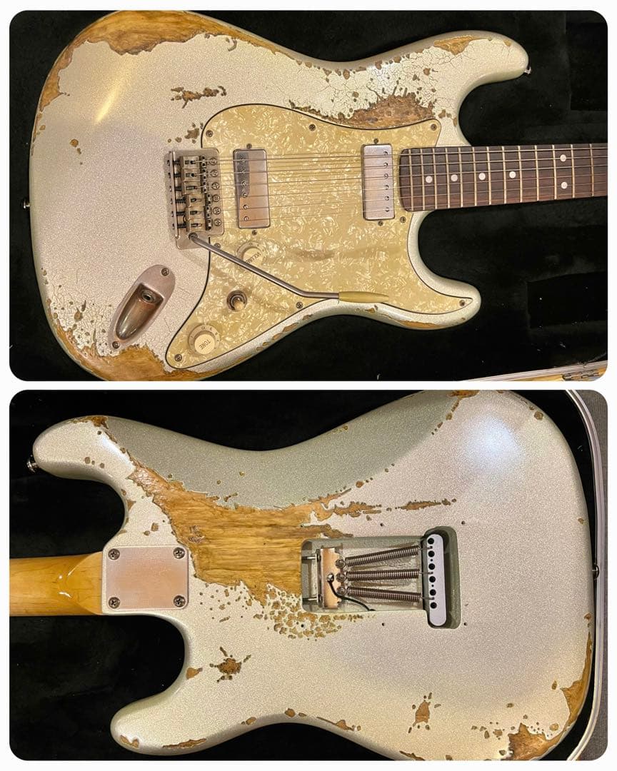 ハードレリック60sストラトタイプ/ アルニコミニハムバッカー/シルバートーン