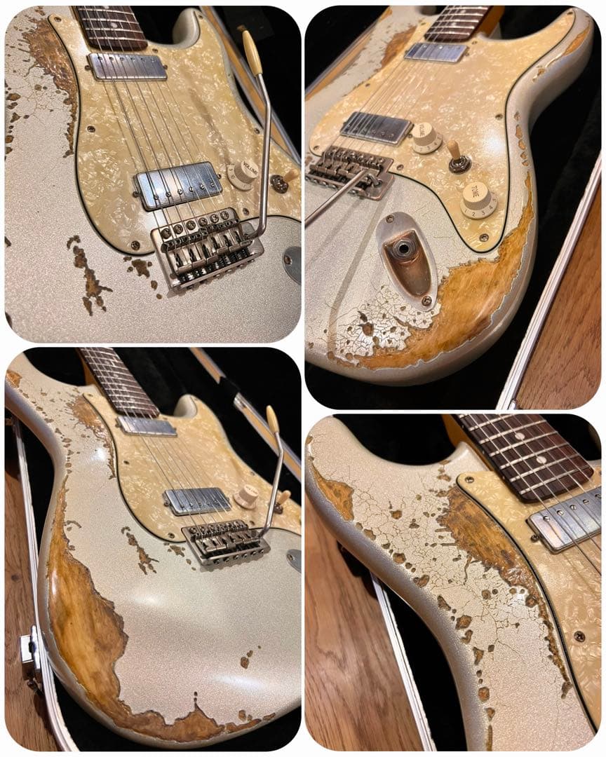 ハードレリック60sストラトタイプ/ アルニコミニハムバッカー/シルバートーン