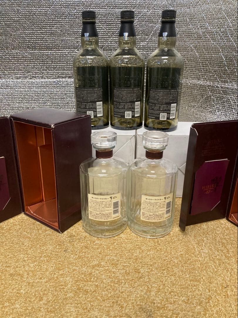 サントリー山崎１８年/響１７年空瓶空箱　５セット