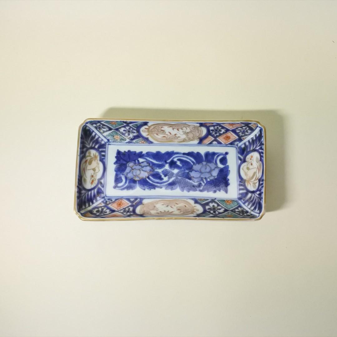江戸後期　伊万里　色絵　長皿　骨董品　アンティーク