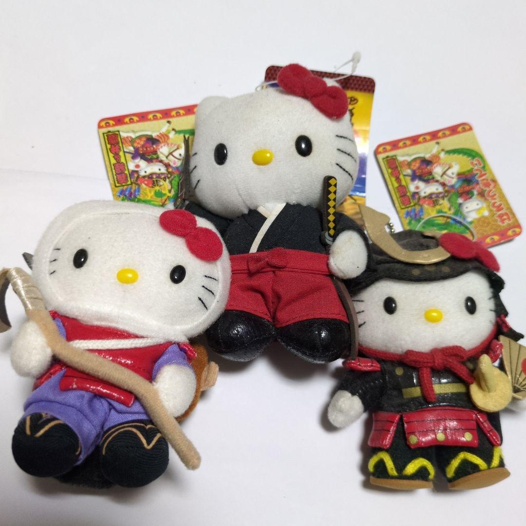 d*2様 ハローキティ 義経　弁慶　坂本龍馬コスチューム ぬいぐるみキーホルダー
