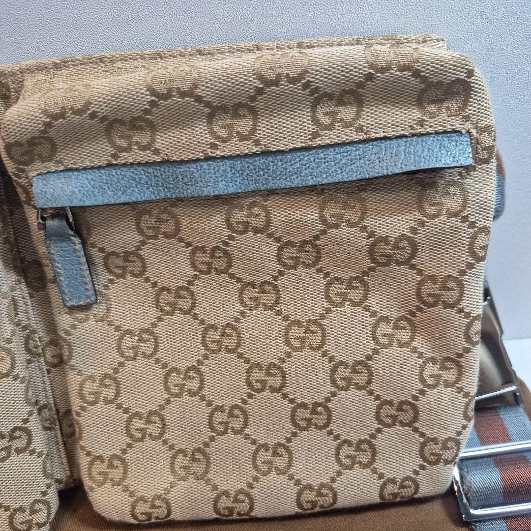 希少　GUCCI GG柄　ウエストバッグ　ボディバッグ　GGキャンバス　シェリー
