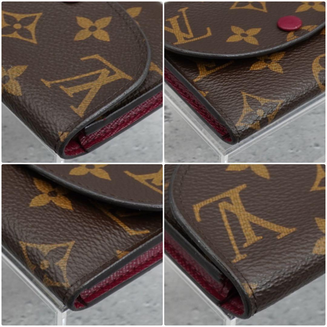 超美品☆ルイヴィトン 折財布 モノグラム フューシャ ポルトモネ ロザリ
