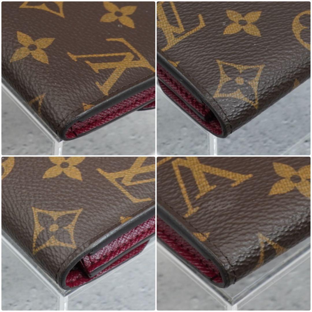 超美品☆ルイヴィトン 折財布 モノグラム フューシャ ポルトモネ ロザリ