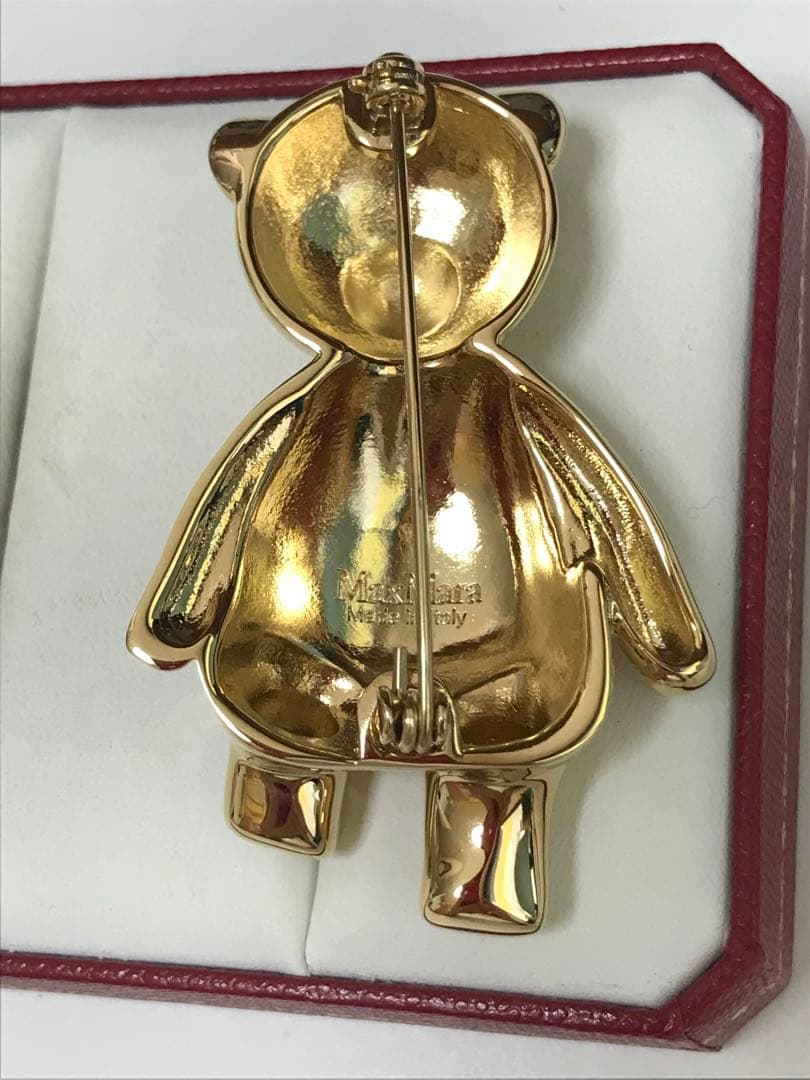 MaxMara ゴールド クマ ブローチ　I.1362