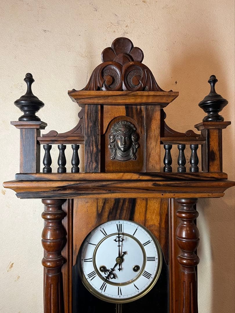 精工舎　ベルリン　柱時計　古時計　振り子　ゼンマイ　ボンボン　ユンハンス