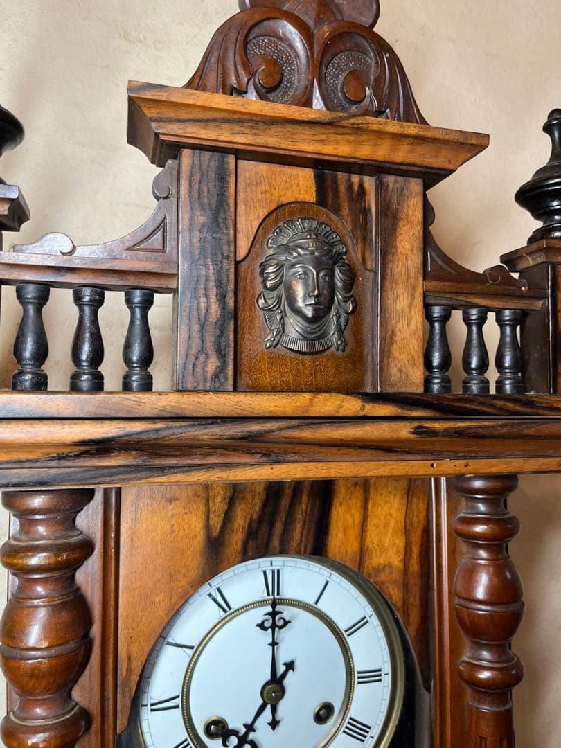 精工舎　ベルリン　柱時計　古時計　振り子　ゼンマイ　ボンボン　ユンハンス