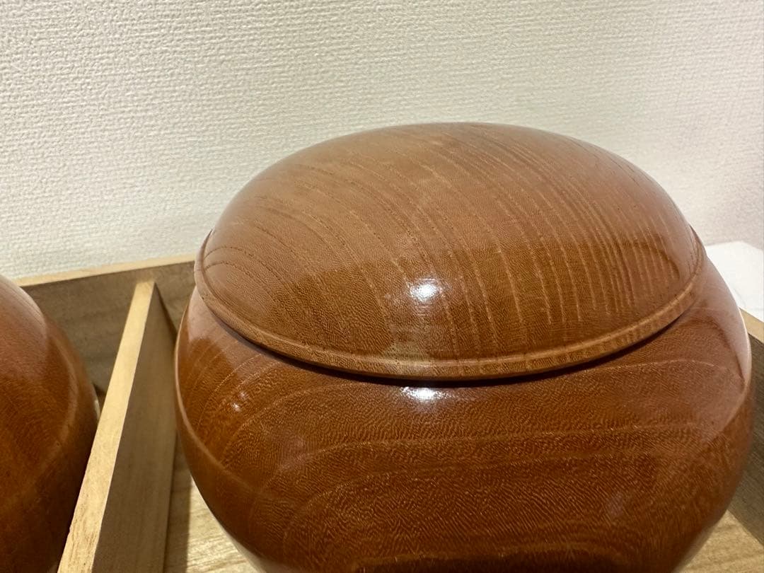 碁石　蛤　9mm 碁笥、碁器箱付き