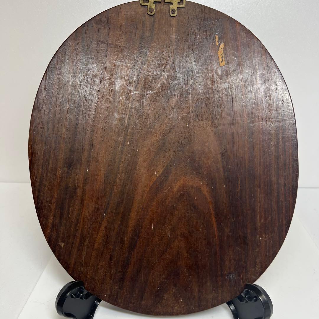 唐木　砡象嵌 壁掛　縦幅33.8cm 東K8-0115☆2F トヒチル