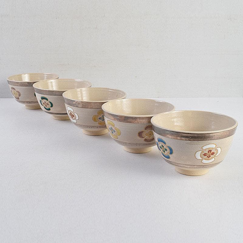 茶道具　犬山焼　犬山本窯　尾関作十郎造　数茶碗　十客　共箱　M　R9398H