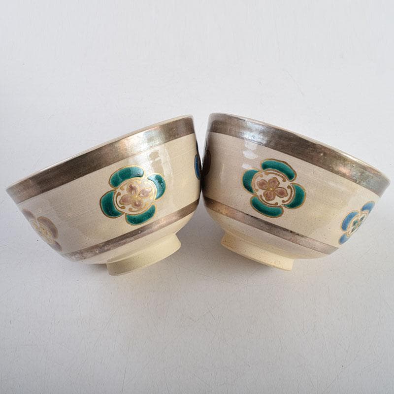 茶道具　犬山焼　犬山本窯　尾関作十郎造　数茶碗　十客　共箱　M　R9398H