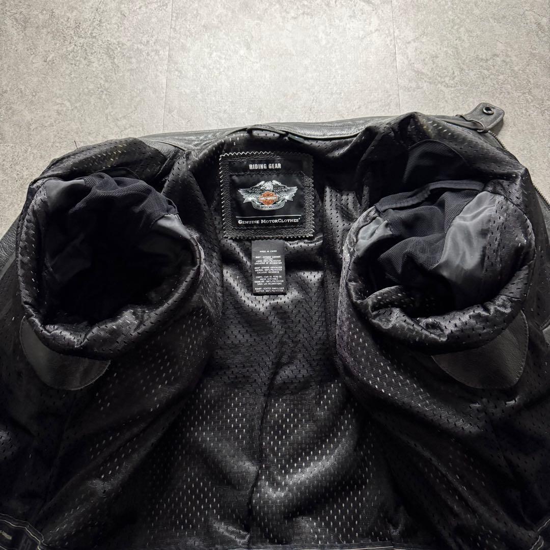 【希少品】harley-davidson L ライダースジャケット　牛革　黒