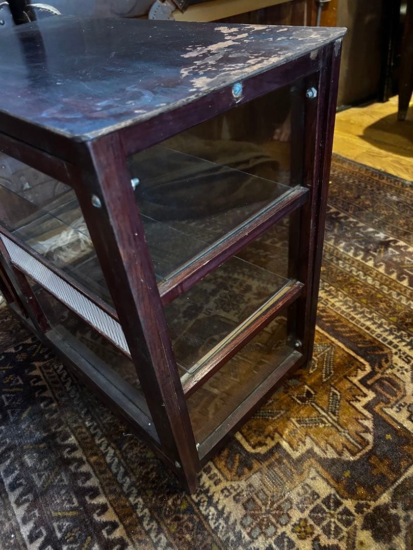 アンティーク　古いガラスケース　ショーケース