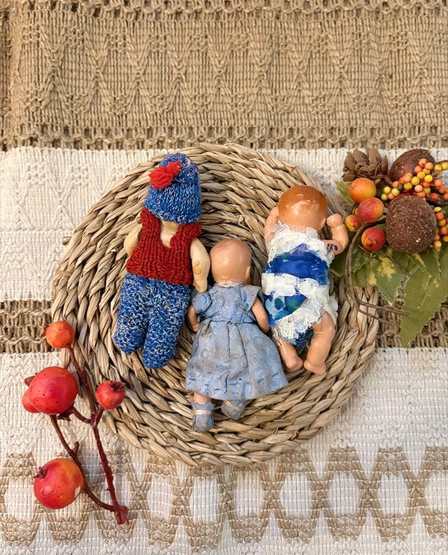 ドイツ　アンティーク　ドール　3点セット