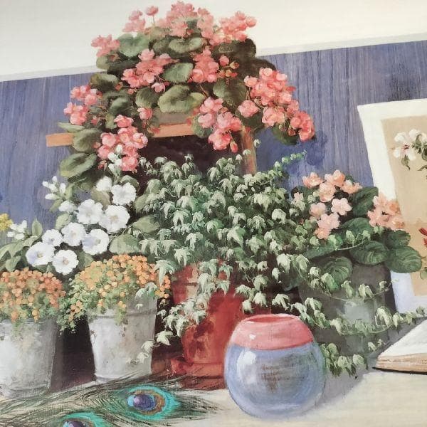 イタリア 大判 額装 アート ポスター 54×100cm フラワー 花 大型