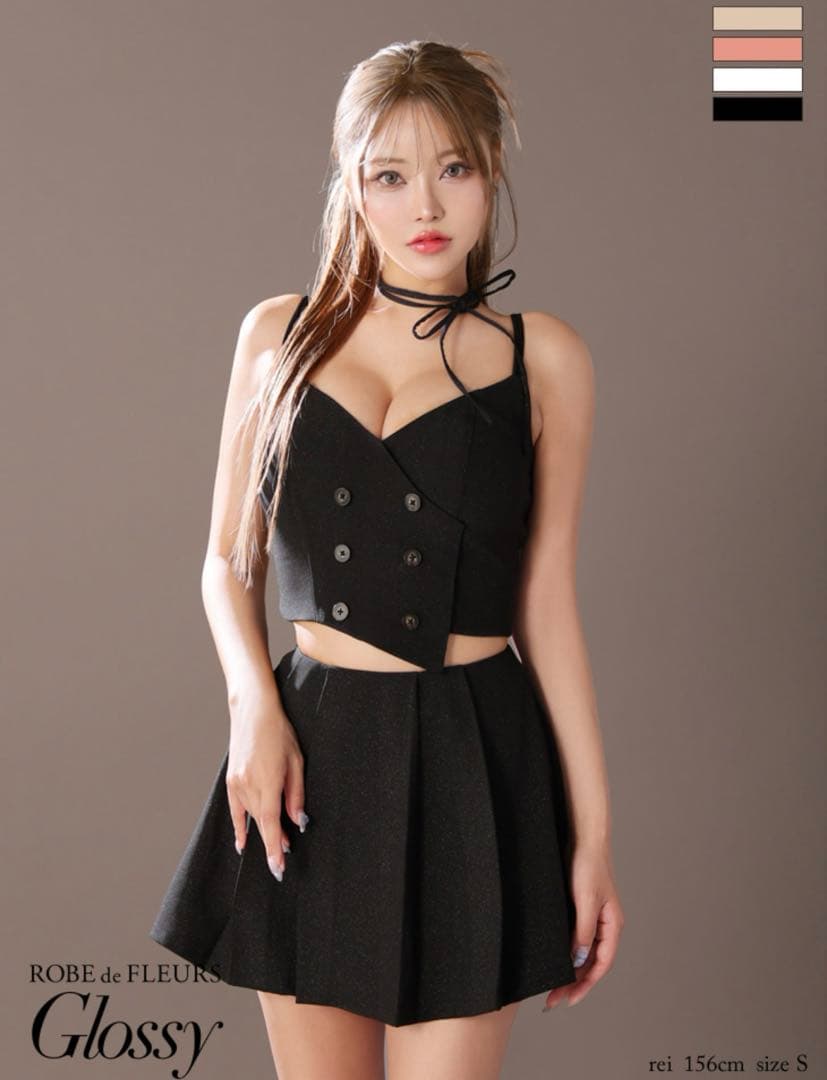 ROBE de FLEURS Glossy セットアップミニ キャバドレス