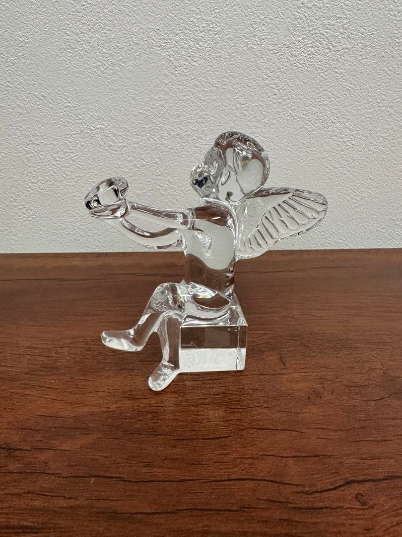 ★美品★バカラ 天使 オブジェ 透明感あふれるクリスタル置物