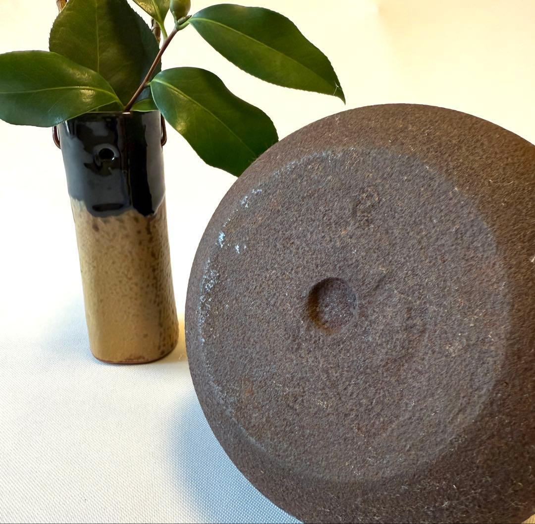 南部鉄瓶 金象嵌取手 意外に可愛いぐるぐる渦巻き文様 茶道具 明治〜昭和初期