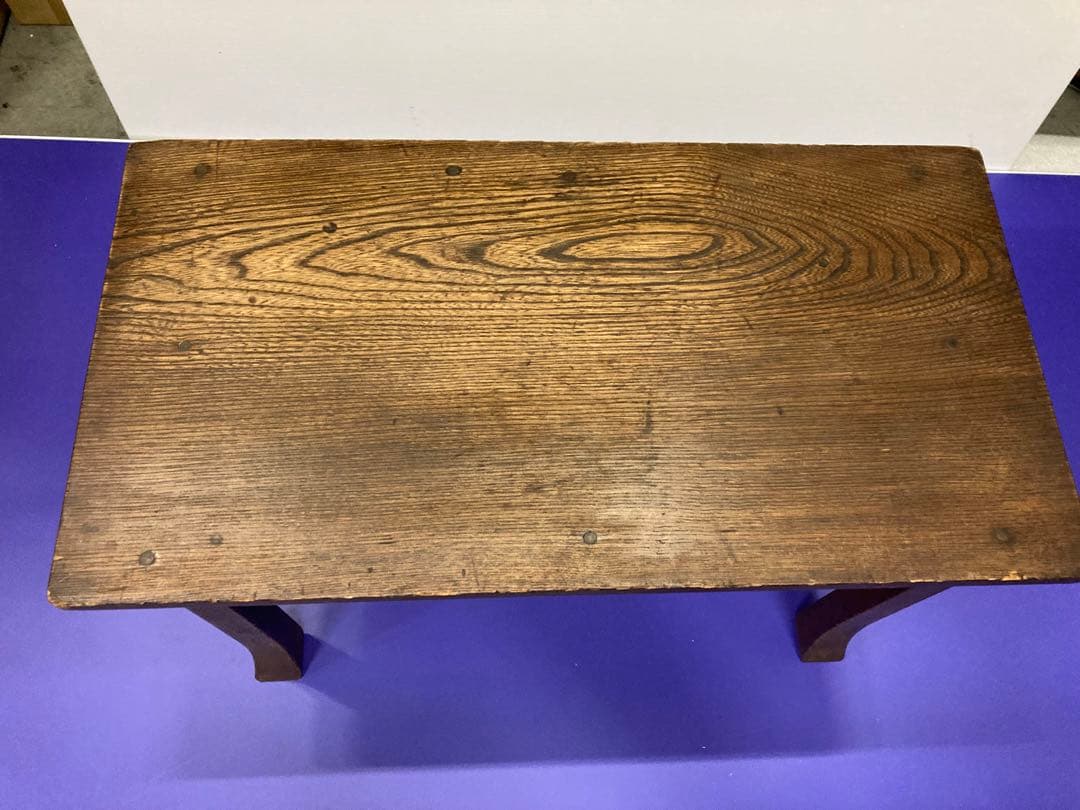 A）レトロ家具 昭和レトロ 古い栓材 ちゃぶ台 テーブル 文机 古美術 骨董