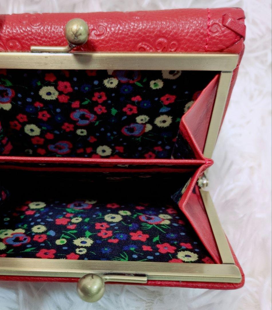 希少✨️廃盤品 アナスイ ANNASUI ダリア がま口 三つ折り財布 蝶々