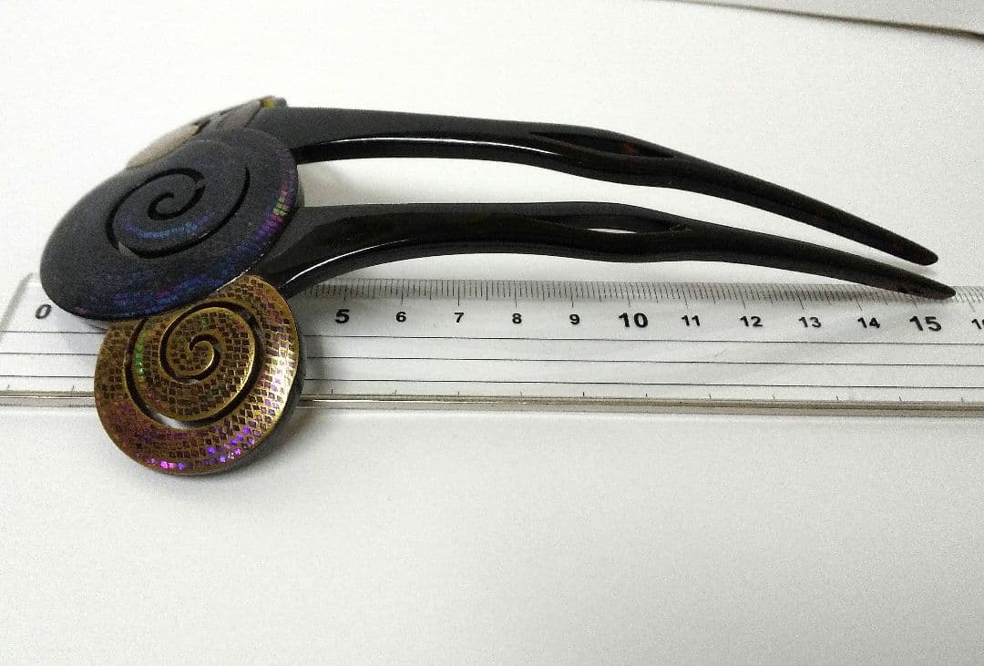 【永光作】本鼈甲 螺鈿簪 銘あり 美品