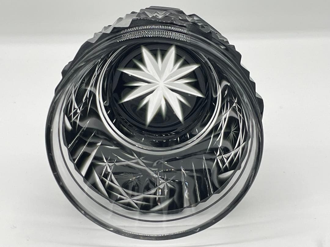 【未使用新品】薩摩切子 弟子丸 色被せガラス 切子 タンブラー 共箱 専用布付き