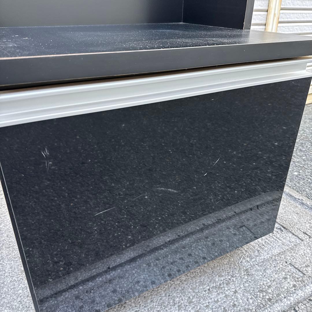 スロット実機スタンド ブラック 収納付 台