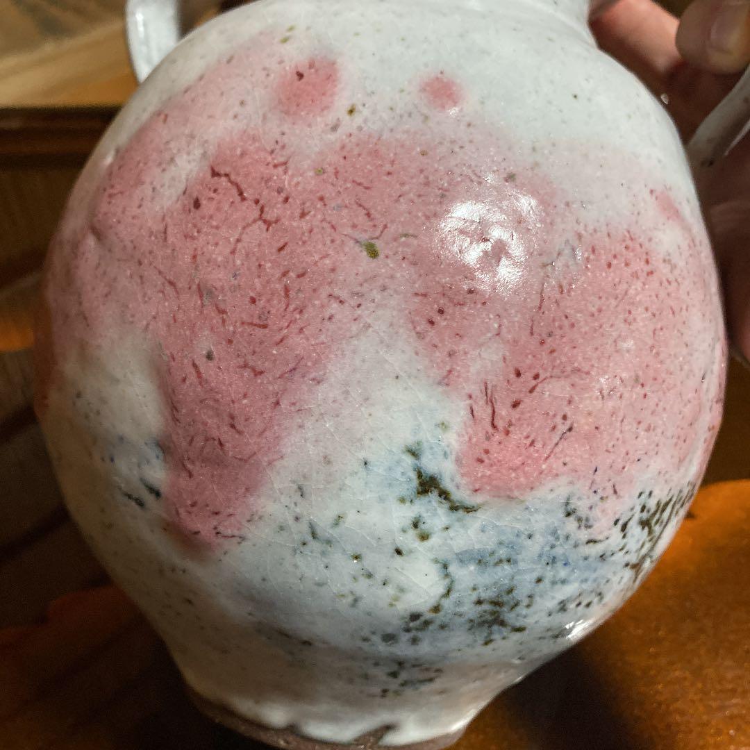 花瓶　漆彩陶器　下川真紀朗