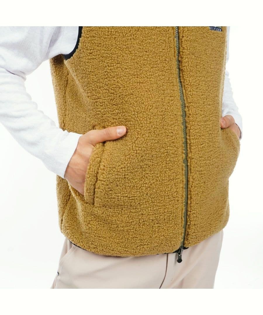   GOLF リバーシブルルボア フリースベスト