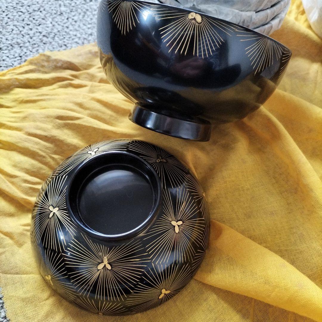 年代物輪島塗お吸い物５客揃い無傷未使用品