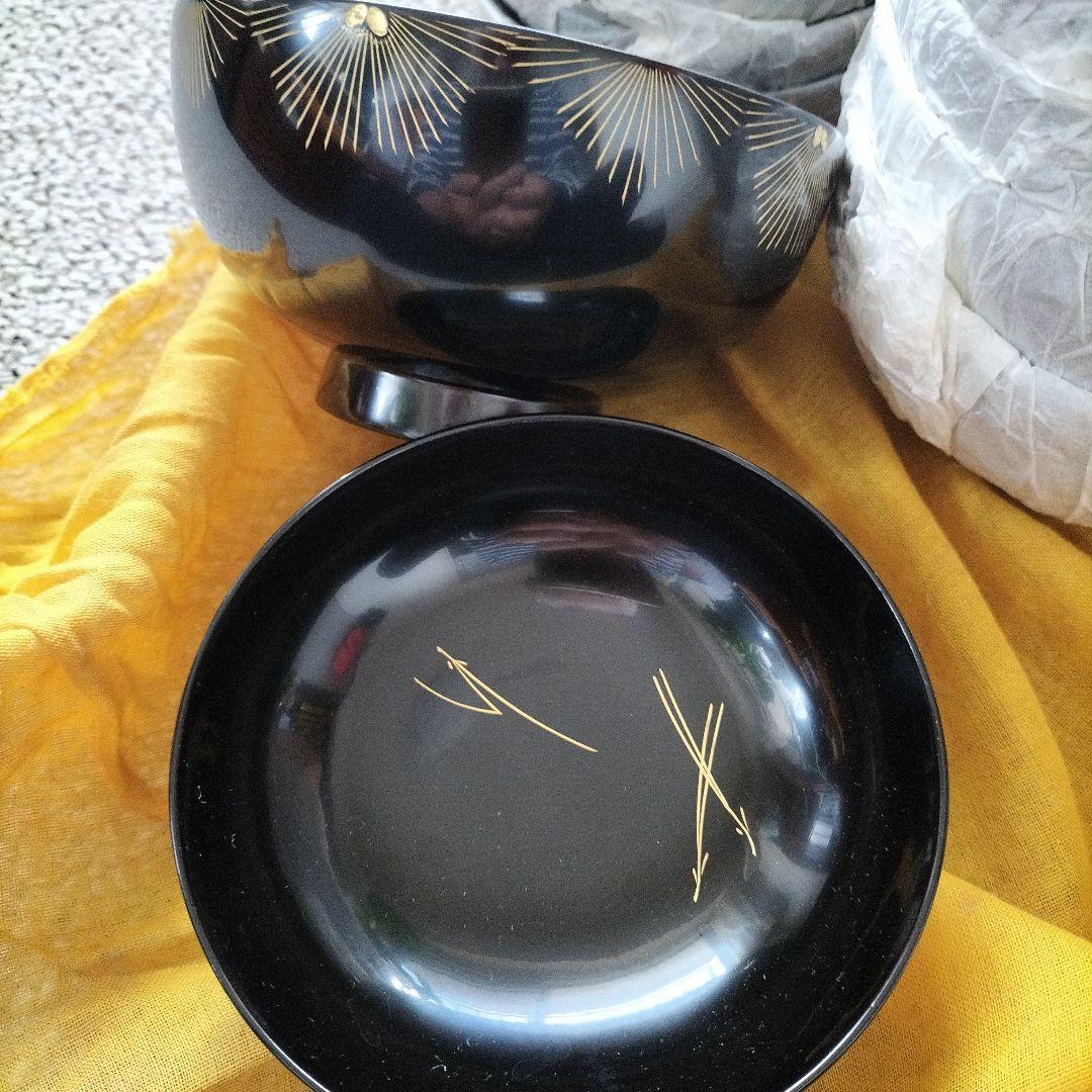 年代物輪島塗お吸い物５客揃い無傷未使用品